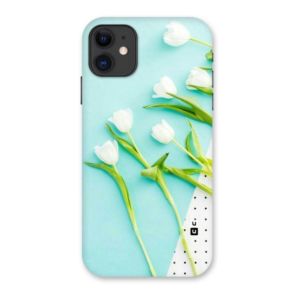 White Tulips Back Case for iPhone 11