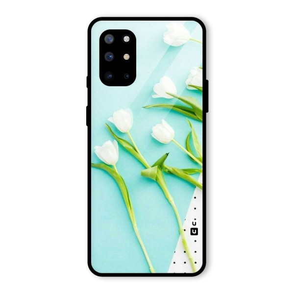 White Tulips Glass Back Case for OnePlus 8T