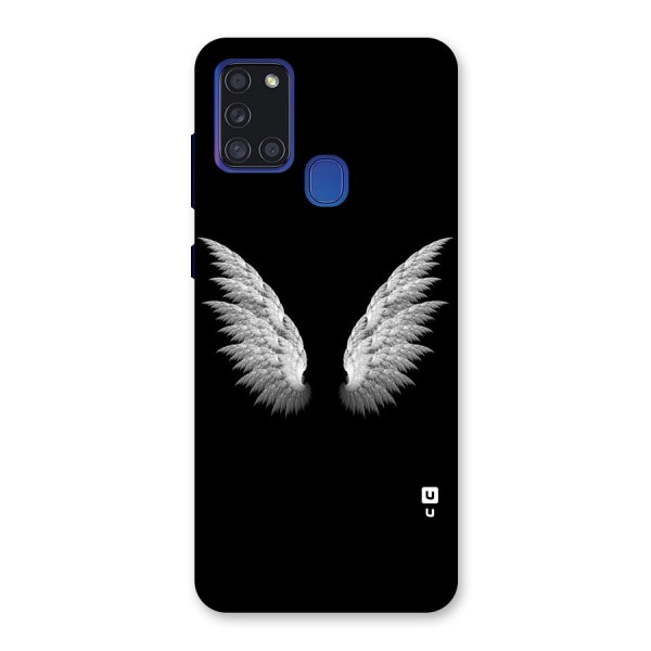White Wings Back Case for Galaxy A21s