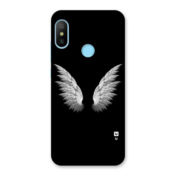White Wings Back Case for Redmi 6 Pro