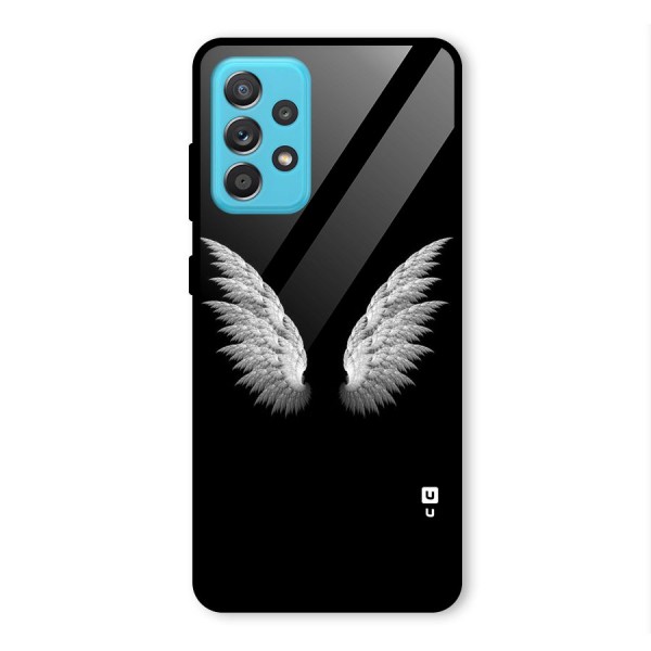 White Wings Glass Back Case for Galaxy A52