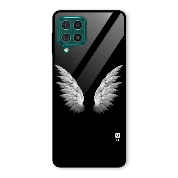 White Wings Glass Back Case for Galaxy F62