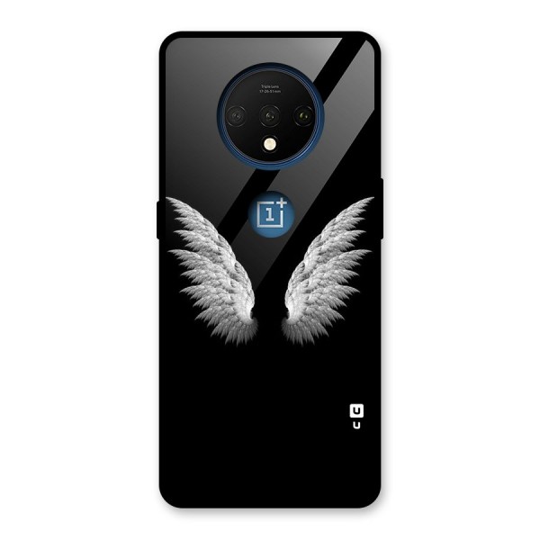 White Wings Glass Back Case for OnePlus 7T