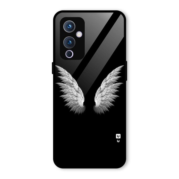 White Wings Glass Back Case for OnePlus 9