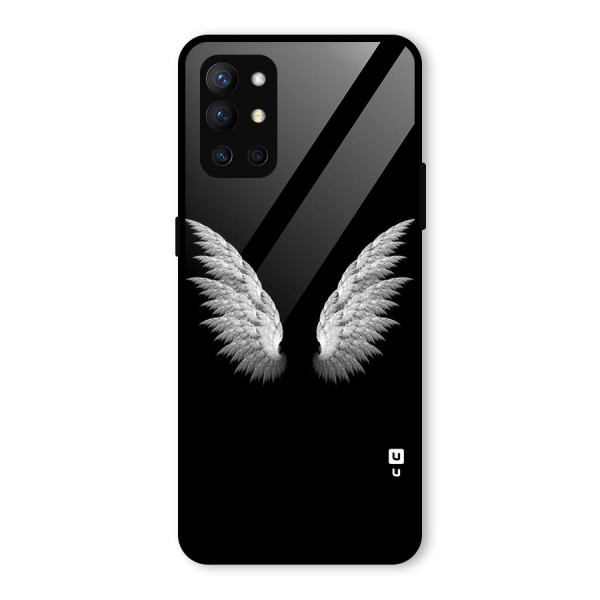 White Wings Glass Back Case for OnePlus 9R