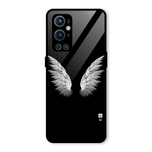 White Wings Glass Back Case for OnePlus 9 Pro