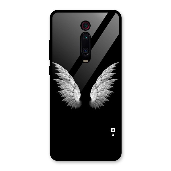 White Wings Glass Back Case for Redmi K20 Pro