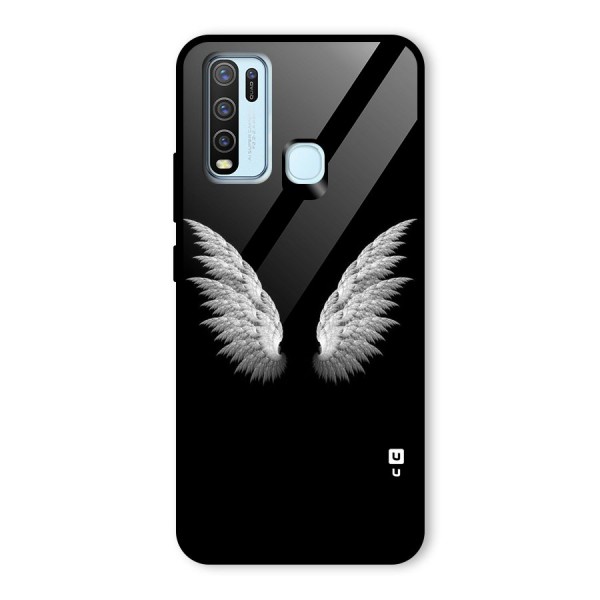 White Wings Glass Back Case for Vivo Y50