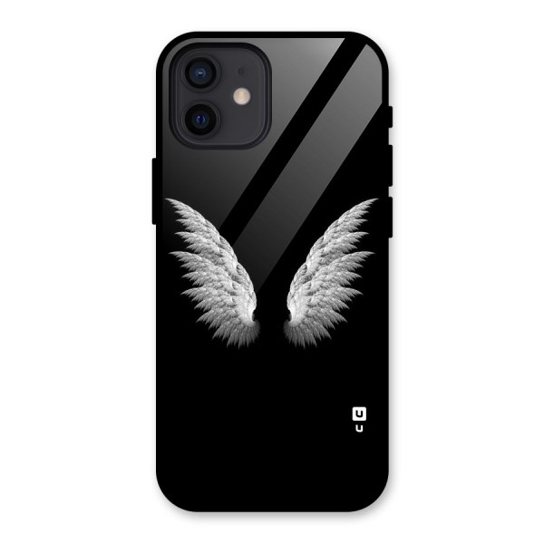 White Wings Glass Back Case for iPhone 12