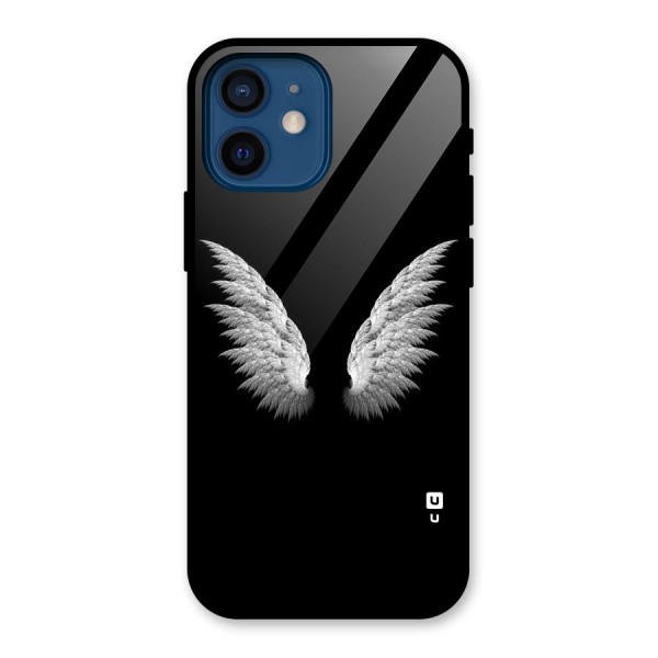 White Wings Glass Back Case for iPhone 12 Mini