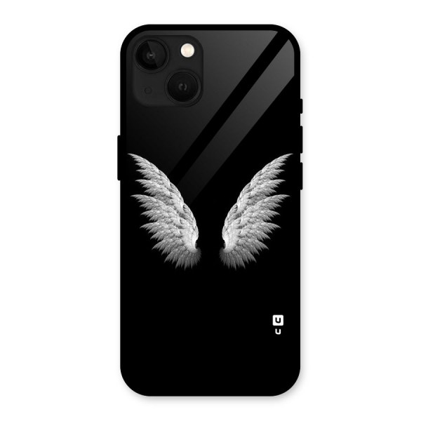 White Wings Glass Back Case for iPhone 13