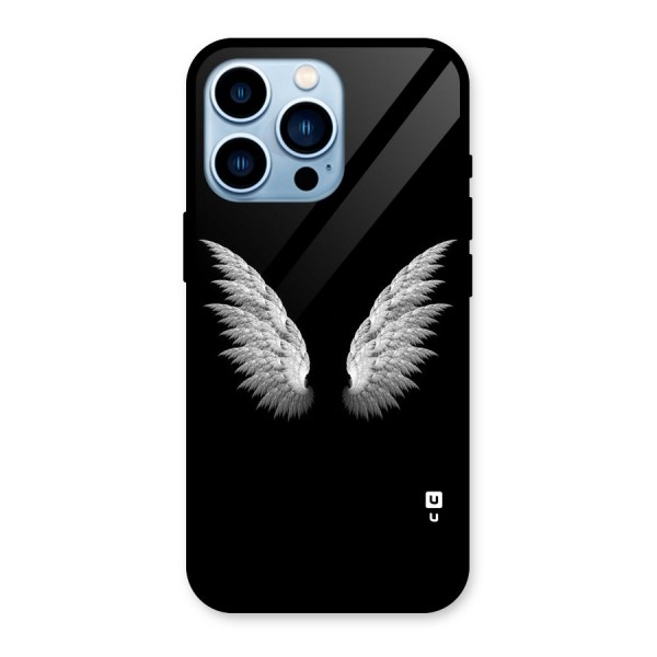 White Wings Glass Back Case for iPhone 13 Pro