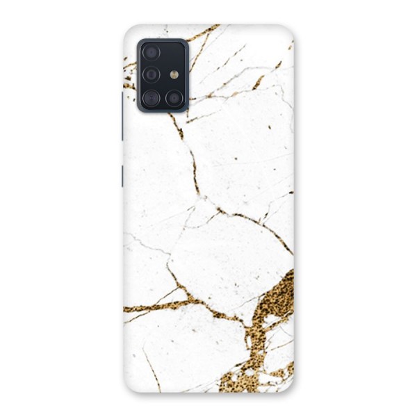 White and Gold Design Back Case for Galaxy A51