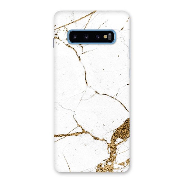 White and Gold Design Back Case for Galaxy S10 Plus