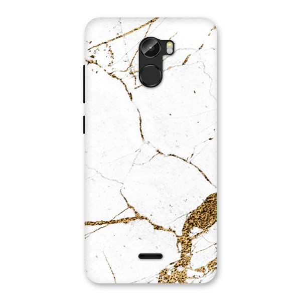White and Gold Design Back Case for Gionee X1