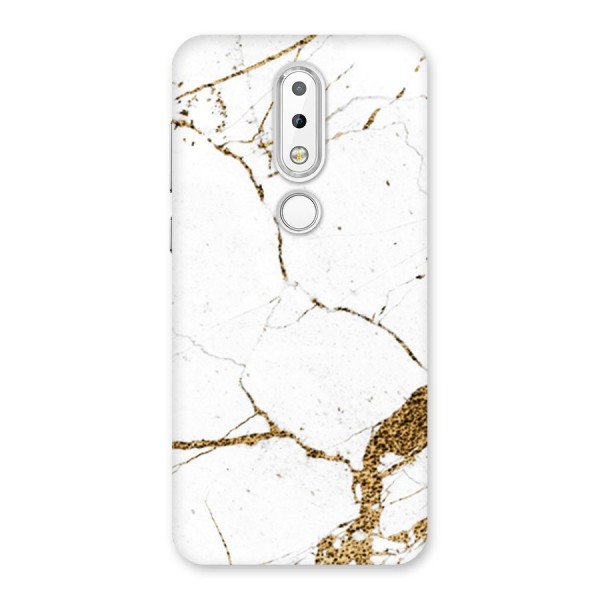 White and Gold Design Back Case for Nokia 6.1 Plus