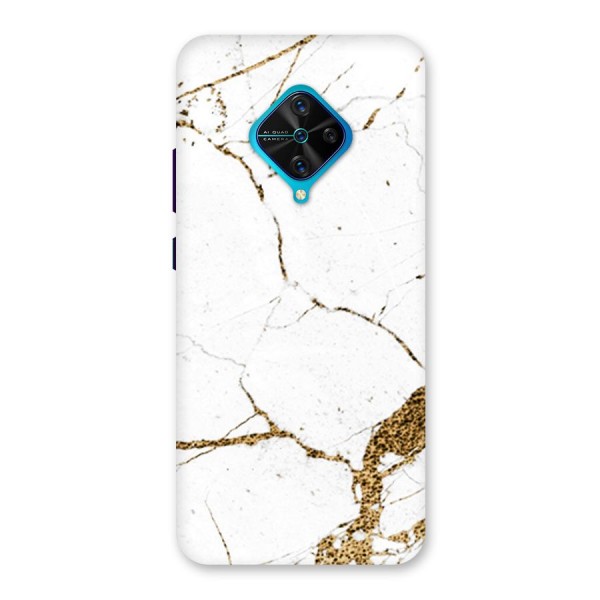 White and Gold Design Back Case for Vivo S1 Pro