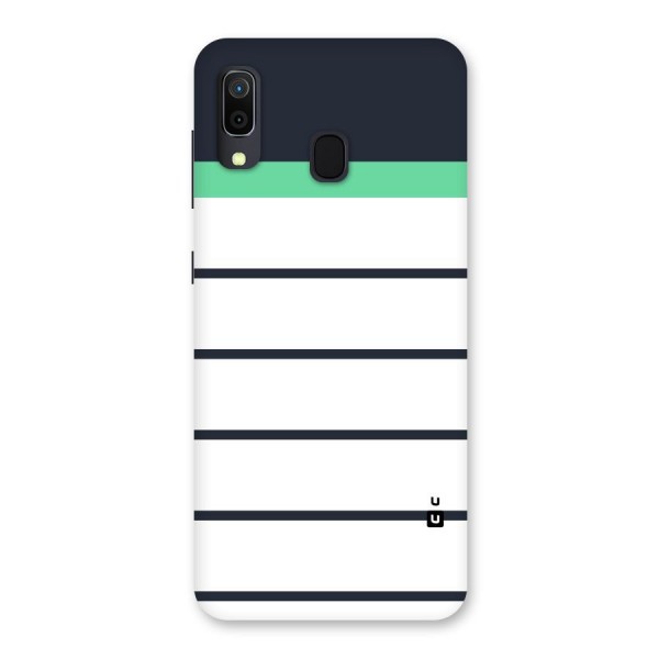 White and Simple Stripes Back Case for Galaxy A20