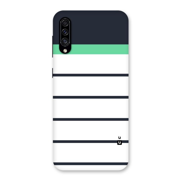 White and Simple Stripes Back Case for Galaxy A30s