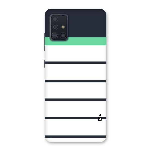 White and Simple Stripes Back Case for Galaxy A51