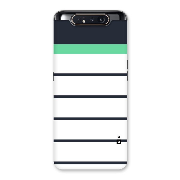 White and Simple Stripes Back Case for Galaxy A80