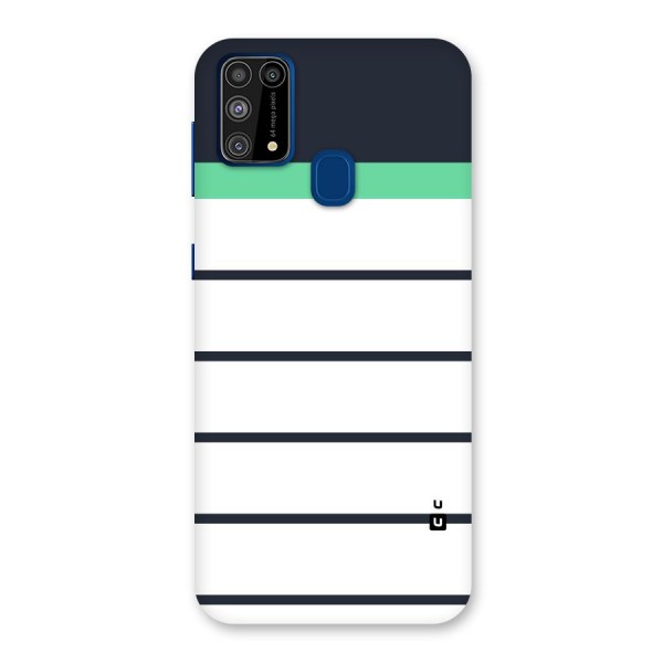White and Simple Stripes Back Case for Galaxy F41