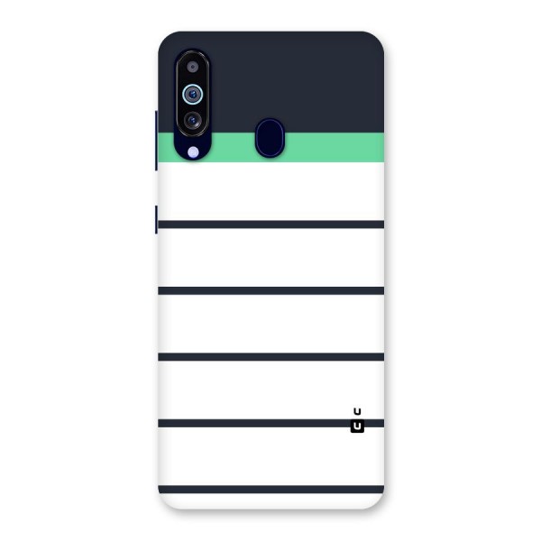 White and Simple Stripes Back Case for Galaxy M40