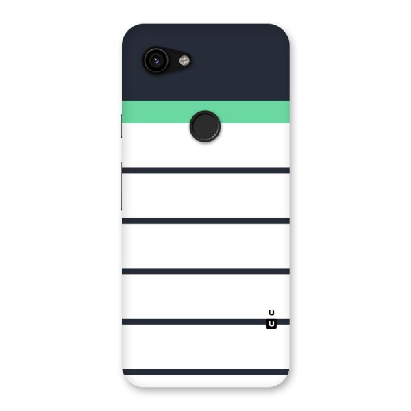 White and Simple Stripes Back Case for Google Pixel 3a