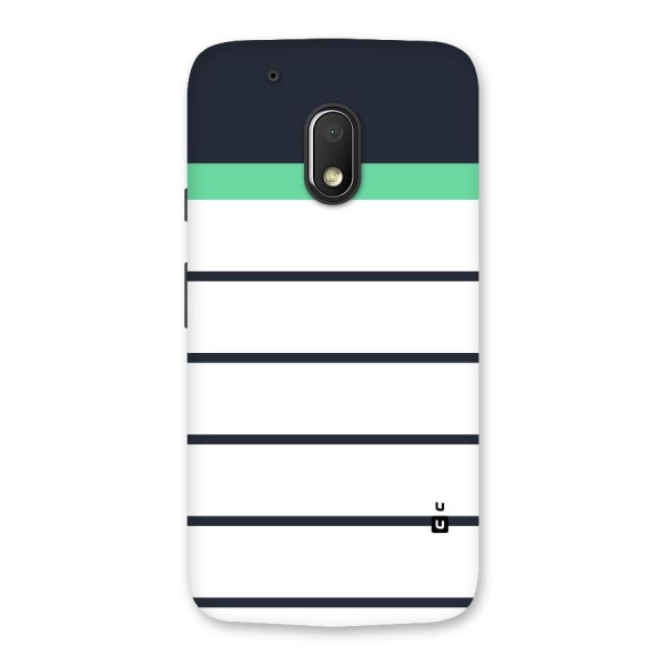 White and Simple Stripes Back Case for Moto G4 Play