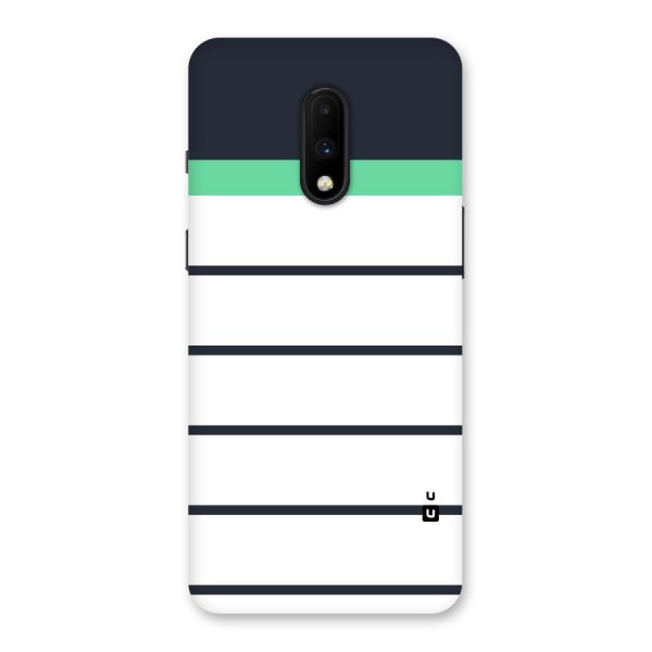 White and Simple Stripes Back Case for OnePlus 7