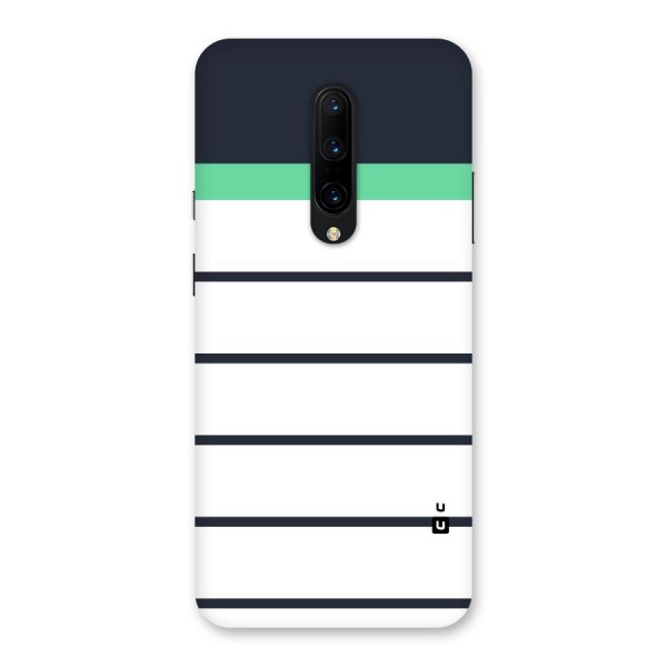 White and Simple Stripes Back Case for OnePlus 7 Pro
