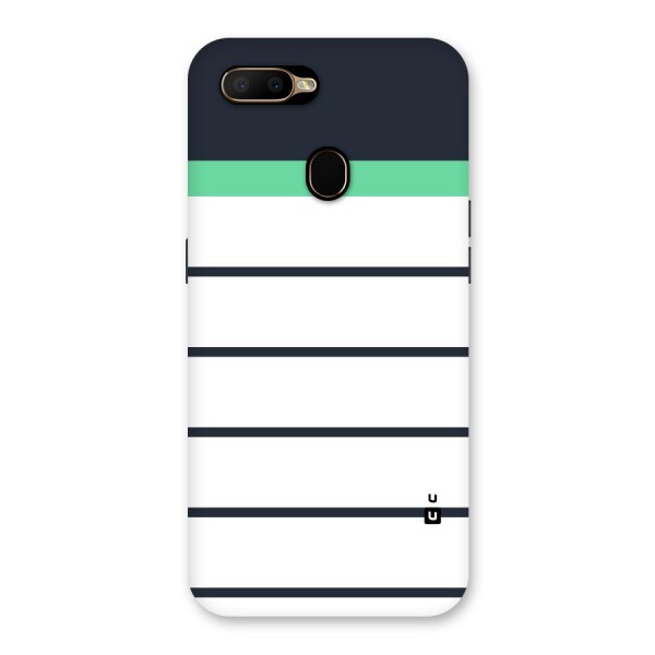 White and Simple Stripes Back Case for Oppo A5s