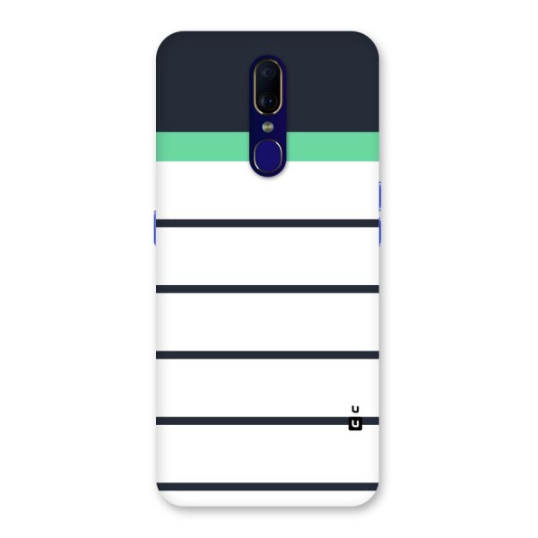 White and Simple Stripes Back Case for Oppo A9