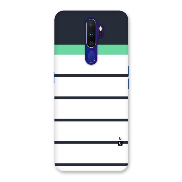 White and Simple Stripes Back Case for Oppo A9 (2020)
