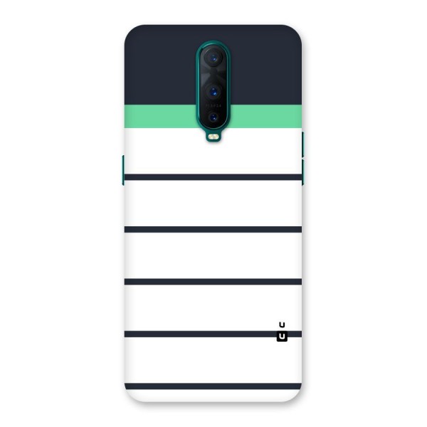White and Simple Stripes Back Case for Oppo R17 Pro