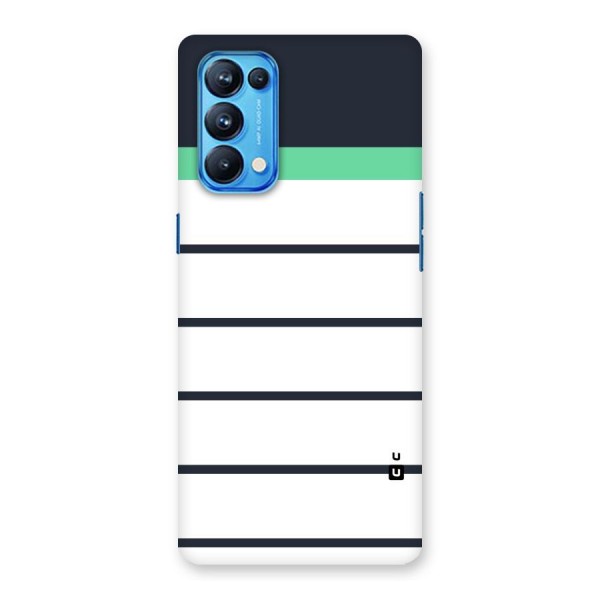 White and Simple Stripes Back Case for Oppo Reno5 Pro 5G