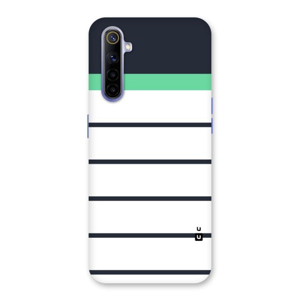 White and Simple Stripes Back Case for Realme 6