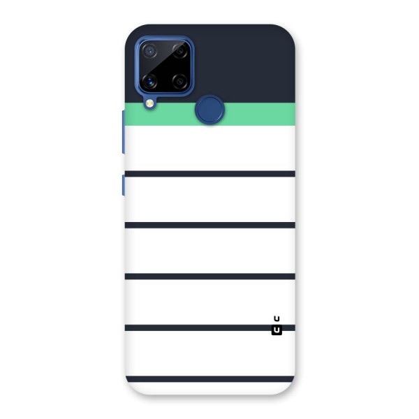 White and Simple Stripes Back Case for Realme Narzo 30A