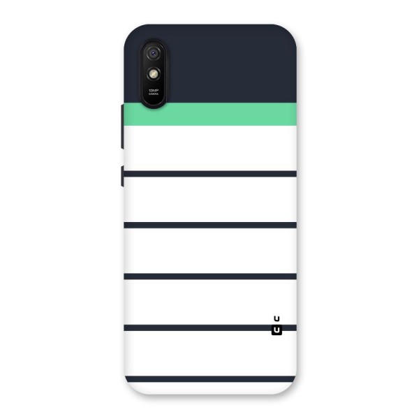 White and Simple Stripes Back Case for Redmi 9i