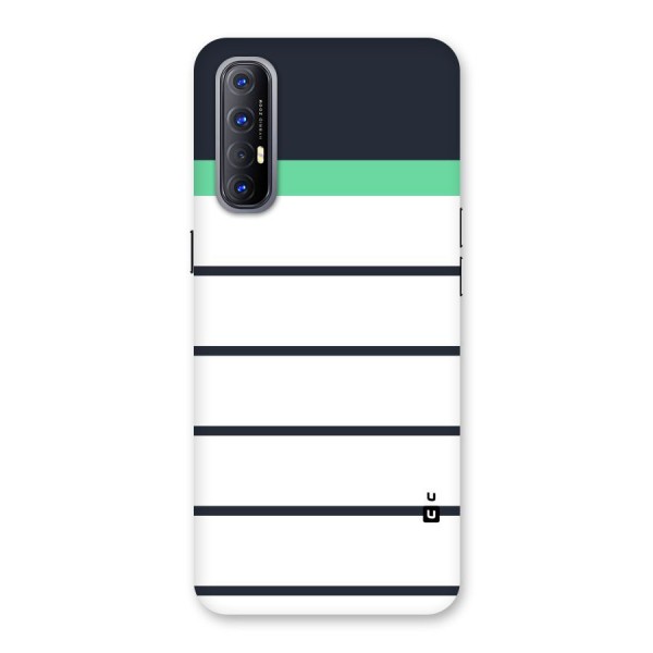 White and Simple Stripes Back Case for Reno3 Pro