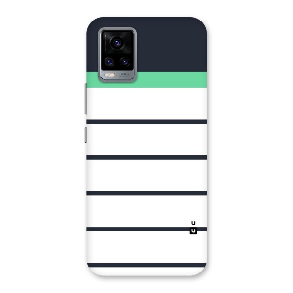 White and Simple Stripes Back Case for Vivo V20