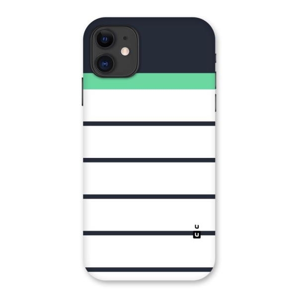 White and Simple Stripes Back Case for iPhone 11