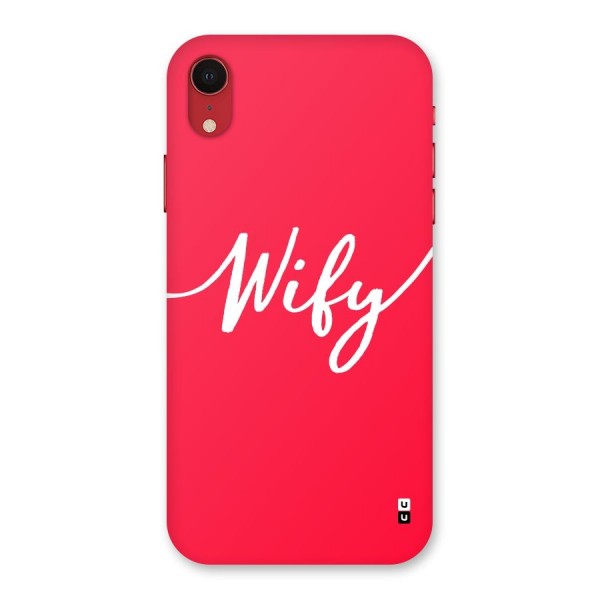 Wify Back Case for iPhone XR