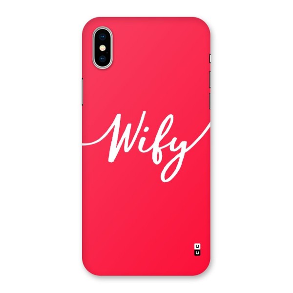 Wify Back Case for iPhone XS