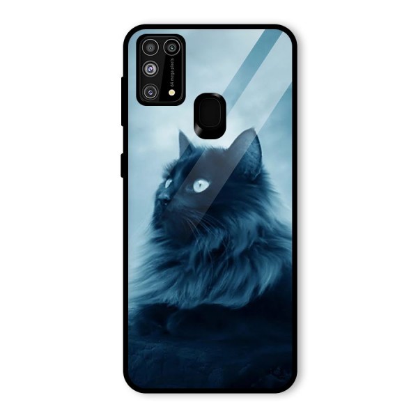 Wild Forest Cat Glass Back Case for Galaxy M31