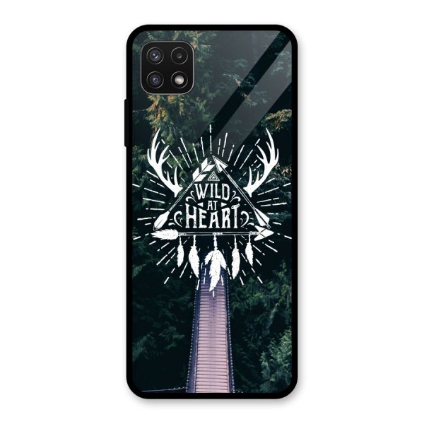 Wild Heart Glass Back Case for Galaxy A22 5G