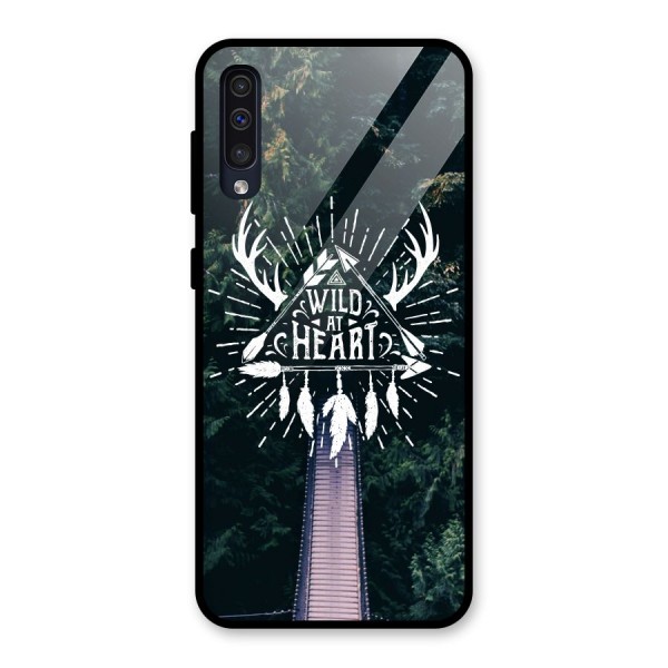 Wild Heart Glass Back Case for Galaxy A30s