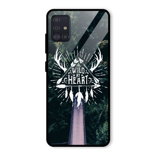 Wild Heart Glass Back Case for Galaxy A51