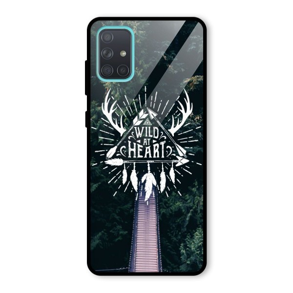 Wild Heart Glass Back Case for Galaxy A71