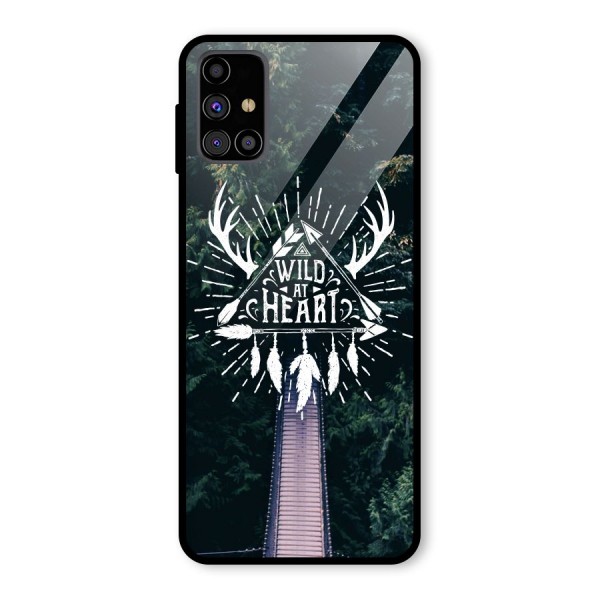 Wild Heart Glass Back Case for Galaxy M31s